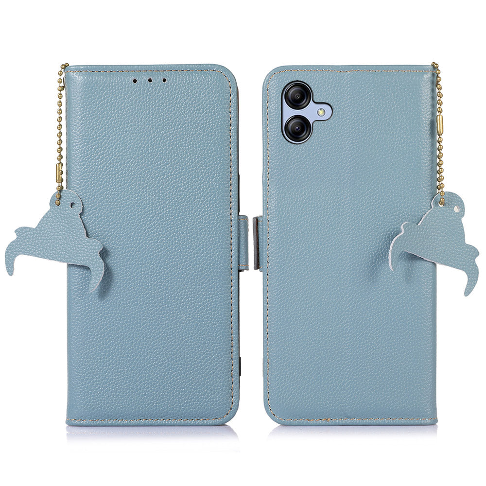 For Samsung Galaxy A05 4G Case Wallet RFID Blocking Genuine Cow Leather Phone Cover For Samsung Galaxy A05 4G Case Wallet RFID Blocking Genuine Cow Leather Phone Cover
